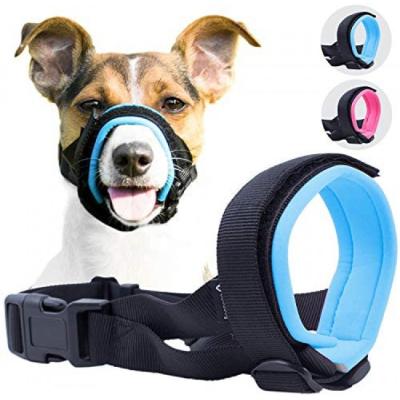 China Thoughtful soft muzzle guard for dogs - prevents unwanted biting chewing safely secure comfort fit - soft neoprene padding for sale