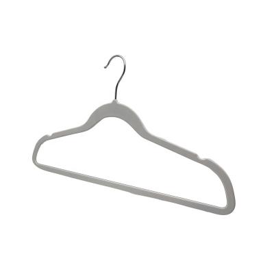 China Off White Patent Shape Speed ​​Sustainable Coat Hanger ABS Non Slip Plastic Rubber Coat Hangers for sale