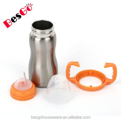 China BPA Free 290ml Hand Free Stainless Steel Double Wall Baby Bottle for sale