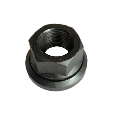 China ASTM5140Cr M24X1.5mm Metric Thread Wheel Nut With Seal Nut Rotation Grade 10 Through Heat Treatment Teeth Metric Nuts for sale