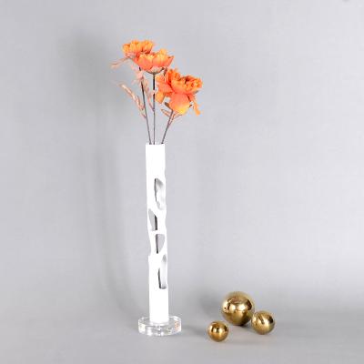 China Flower Vase Metal Minimalist Modern Luxury Wedding For Decor OEM Europe Style Metal Pcs Material Original Size Tall Size Supply Product for sale