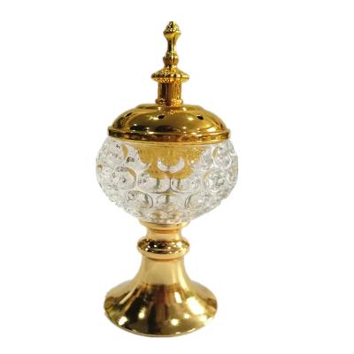 China Cheap Chinese Cheap Glass Censer With Cover Portable Bakhoor Burner for sale