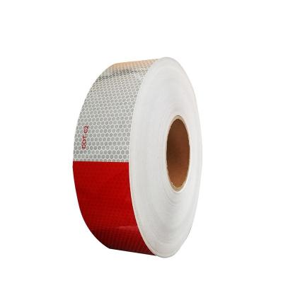 China High Intensity High Strength Reflective Tape Red And White DOT-C2 For Vehicles For Truck For Road Safety for sale