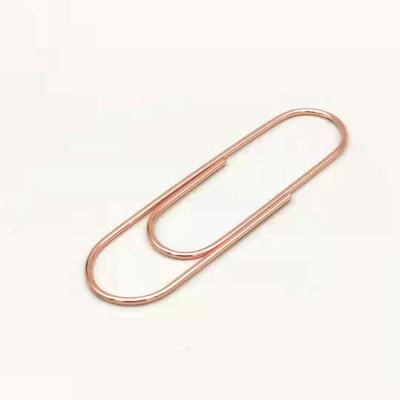 China Metal Set 5 Pcs Metal Paper Clip Set Jumbo Size Rose Gold Plated Custom Made for sale