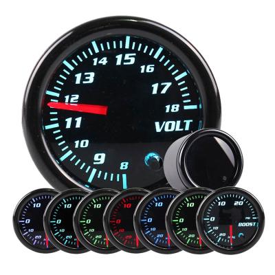 China Gauge Types 52mm/2Inch 7 Colors LED Smoke Lens Volt Voltage Car Gauge For Universal Car for sale