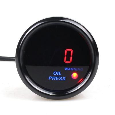 China Gauge Types 52mm 2inch Led Smoke Lens 0-1Bar Oil Press Auto Gauge Oil Press Gauge For 12V Car Auto Gauge for sale