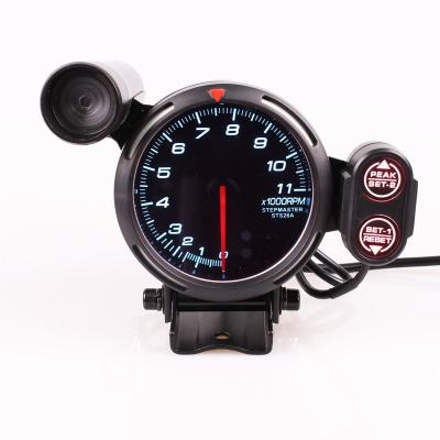 China Gauge Types Defi 3.75 Inch 80mm 7 Colors 0-11000 RPM Stepper Motor Tachometer RPM Gauge With Shift Light For Auto Car for sale