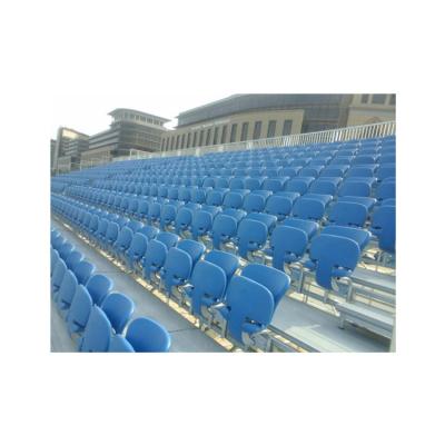 China Durable Sports Grandstand Seat Steel Construction Rail Safety Avant Bleacher Steel Football Stadium Seats for sale