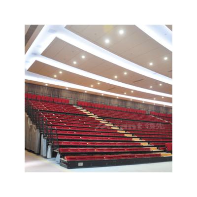 China Front comfortable retractable football grandstand large bleacher fitness center manually spectacular telescopic grandstand for sale