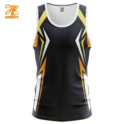 China QUICK DRY sublimation tank tops fashion air permeability polyester bond dye sublimation empty tank tops wholesale for sale