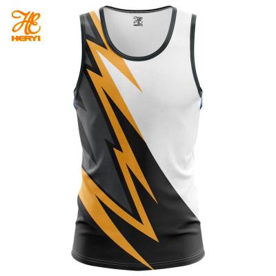 China New Arrival QUICK DRY Polyester High Quality 100% Fake Bleached Sublimation Tank Tops Beach Sublimation Mens Sublimation Top Tank Top for sale