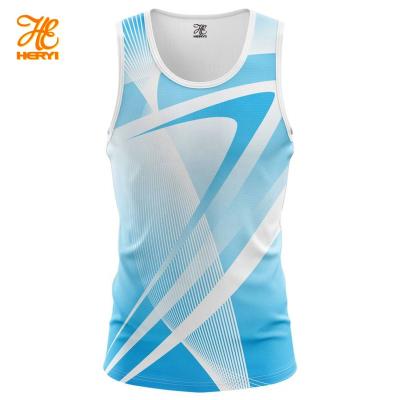 China Mesh Tank Top Men High Quality QUICK DRY Breathable Quick Dry Sublimation Printing Sports Basketball Tank Tops for sale