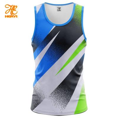 China Wholesale New Design QUICK DRY Sublimated Women's Breathable Running Singlet Custom Polyester Pro Suite Singlet for sale