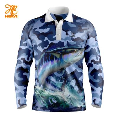 China Antibacterial High Quality Wholesale Custom Fishing Shirts Sublimated Polyester Shirts Soft Fabric for sale