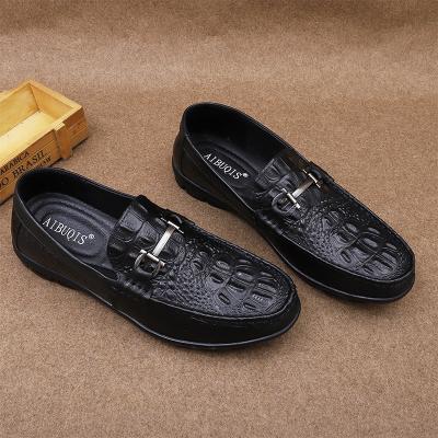 China Classic Design Men Office Breathable Italian Leather Popular Penny Loafers Driving Flat Comfortable Soft Shoes for sale