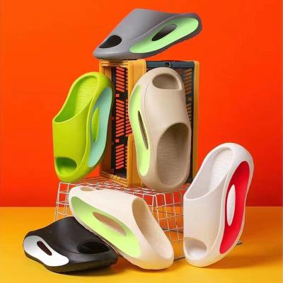 China Fashion trend couple's tracksuit new thick-based EVA stepping poop feeling outdoor sports soft bottom slippers border wholesale for sale