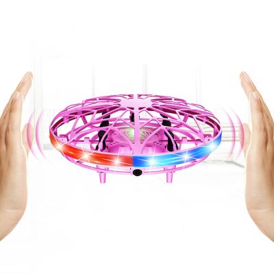 China Other Best Selling 2022 Smart Gesture Sensing UFO Induction Vehicle Flying Drone Radio Control Toys UFO Planes With Led Light for sale