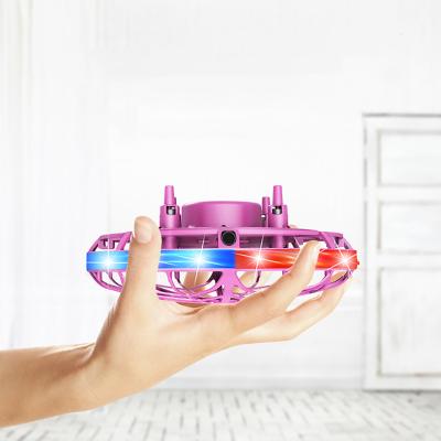 China Other Smart Gesture Sensing UFO Induction Vehicle Drone Flight Spinner Radio Control Toys UFO Planes With Led Light for sale