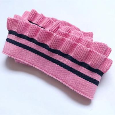 China Sweaters Custom 95% Polyester 5% Spandex Jacquard Rib Cuffs For Sweaters, Skirts for sale