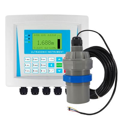 China ABS Split Water Level Sensor Industrial Ultrasonic Level Transmitter With LCD Display for sale