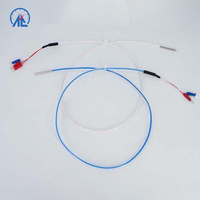 China Pertetrafluoroethylene 6*50mm Probe PT1000 Class Of -50 To 200 3 Wire 1m 2m PTFE Wire Temperature Sensor for sale