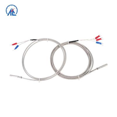 China PT100 Temperature Sensor RTD Sensor Thermocouple Three-core Shield Silver Wire Armature for sale