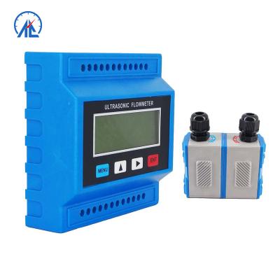 China Transmission Steel Remote External Detachable Flowmeter Signal Power Supply Small Size Plug-in Modular Ultrasonic Flowmeter 24v for sale