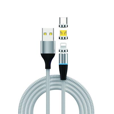 China Video Game Player 3 in 1 Magnetic Al-alloy Braided USB Data Cable for sale