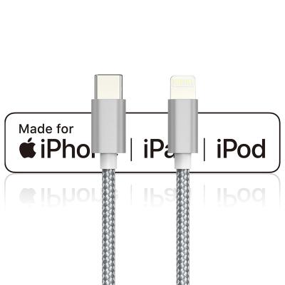 China Fast Charging and High Speed ​​Data Transfer PD USB C to Lightning Data Cable for iPhone 12 Fast Type C to Lightning Chargers Tie Free Sample for sale