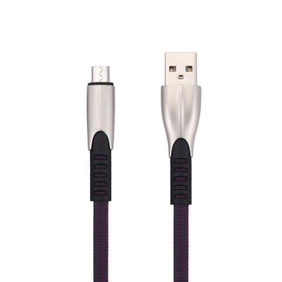 China Fast Charging And High Speed ​​Flat Data Transfer OEM V8 Cables Zinc Alloy Heads And Micro Cloth Wire USB2.0 USB Original Charging Micro Cable for sale