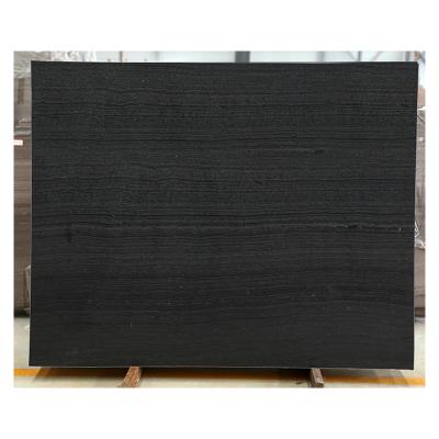 China Modern Chinese Natural Stone Vein Slab Price Black Wood Marble Tile, China Black Marble Slab, Black Marble for sale