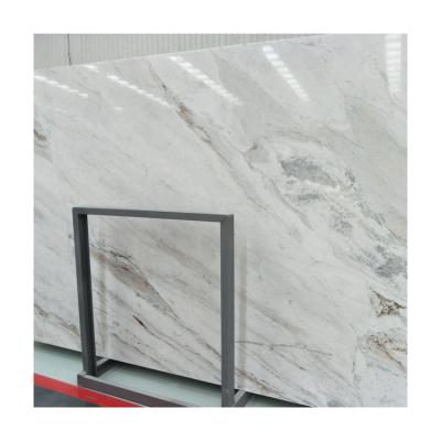 China Calacatta Slab Modern Cream White Carrara Marble Tiles With White Or Gray Veins for sale