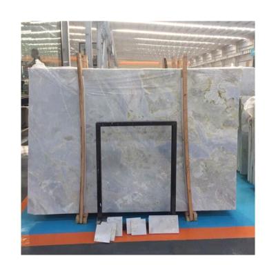 China shopping & Residential Building Projects Blue Sky White Clouds Marble Stone Onyx With Green Veins Slabs for sale