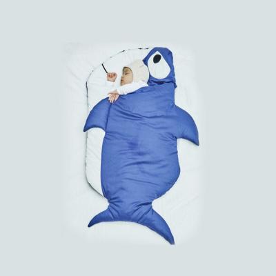 China 0-48 Months Baby Kids Autumn And Winter Sleeping Bag Fish Shaped Kickproof Comforter, Cotton Shark Lining, Newborn for sale