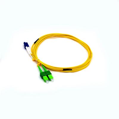 China Other Fiber Patch Tie 3 Meters Green Dublex LC to Singlemode Duplex LC - SC Fiber Optic Patch Cable Duplex Fiber Patchcord for sale