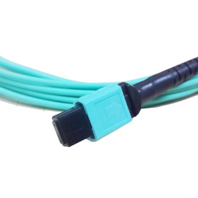 China FTTB MPO MTP 4 8 12 16 CORE Female Fiber Optic Patchcord OM3 MPO Fiber Optic Patch Cord for sale