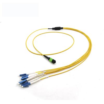 China Best FTTB Price MPO Female 8 12 To 24 Core LC UPC Single Mode Breakout Cables for sale