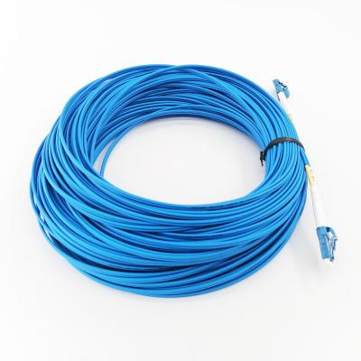 China FTTB 3 Meter LC/UPC-LC/UPC Duplex Jumper Lszh Jacket Blue Armored Singlemode Fiber Optic Patch Cord for sale