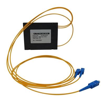 China FTTH PLC Splitter With 1 Meter 1*2 ABS PLC Box Shape Fiber Optic Splitter Connector for sale