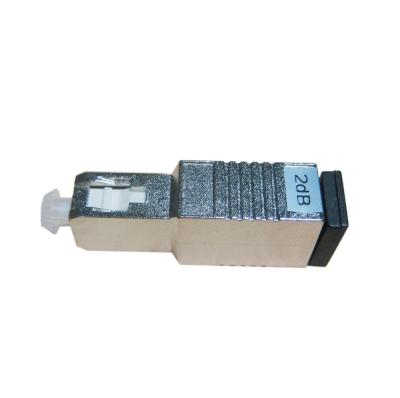 China FTTH Plug In Type SC/PC Multimode Male To Famale Build 62.5/125 Fiber Optic Attenuator for sale