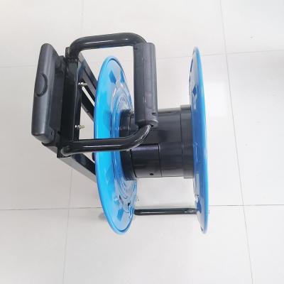 China FTTH FTTB FTTX network in metal running cable reel with foldable cable release reel and brake cable reel cart for sale