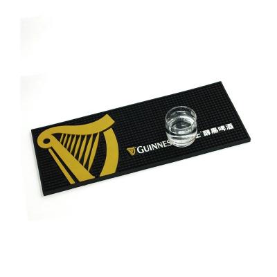 China Sustainable Cheap Promotional Branded Logo Soft PVC Bar Mat for sale