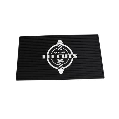 China Hair Salon Factory Supplies Barber Station Mat With Custom Design for sale