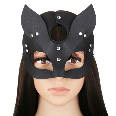 China Women Men Men Personality Eco-friendly PU Leather Fox Face Mask Party Fancy Dress Ball Cosplay Eye Masks for sale