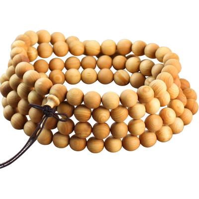 China FASHIONABLE Cyepress 108 Buddhist mala prayer beads bead bracelet wooden bead bracelet good quality for men for sale