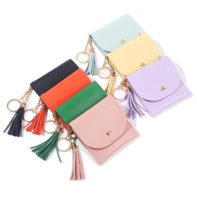 China Key Ring For Ladies Bag 2022 New Fashion Card Holder Amazon Key Chain Key Ring For Bag Tassel Bracelet for sale