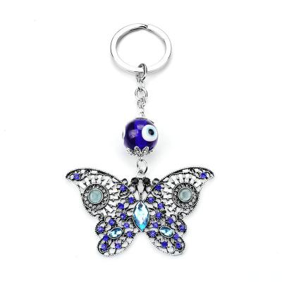 China Creative Devil's Eye Key Chain New Butterfly Key Chain Ebay Explosion Key Pendant Butterfly Eye Key Chain for sale