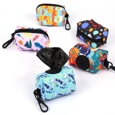 China Viable Printed Fabric Waste Bag Dispenser Dog Poop Bag Pet Cleaning Storage Bag for sale