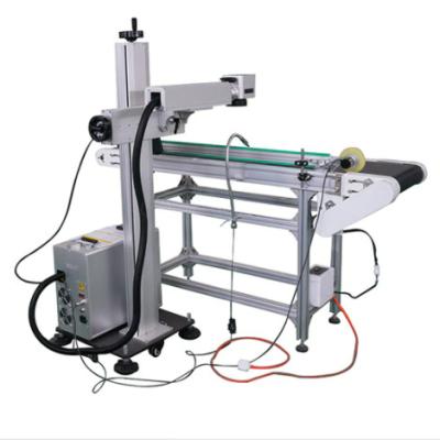 China Air Cooled Made In China Flying Belt Transmission Fiber Laser Marking Machine For Metal Laser Engraving for sale