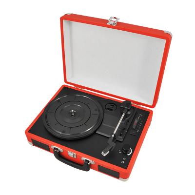 China Hot Selling Retro LP Phonograph USB Bluetooth Suitcase Wireless System Audio System Record Player Portable Home Vinyl Wooden Multiple Turntables for sale